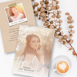 Pinselskriptkalligrafie Moderner Foto Abschluss Folieneinladung