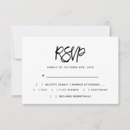 Pinselskripttypografie Wedding RSVP Einladung