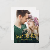 Pinselspitze Save the Date Postkarte (Vorderseite/Rückseite)