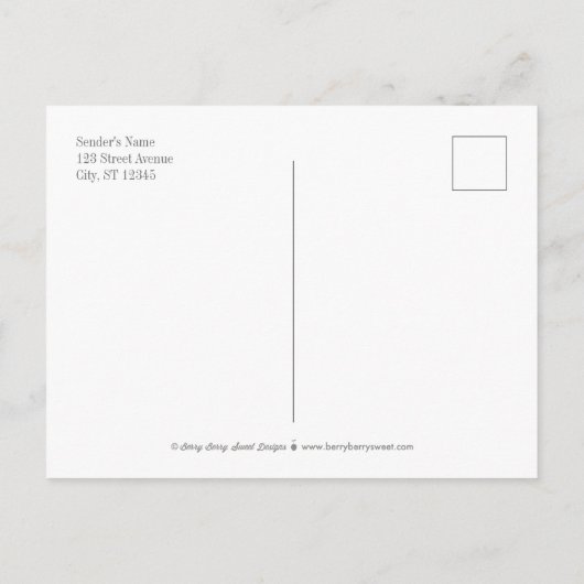 Pinselspitze Save the Date Postkarten (Rückseite)