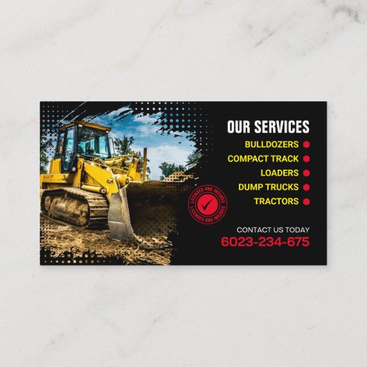 Pinselspitzen, Buschhaken, Landbeseitigung Visitenkarte (Rückseite)