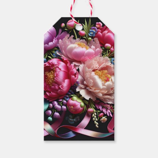 Pinselspitzen mit rosa Band, von Natasha Us Geschenkanhänger (Vorderseite)