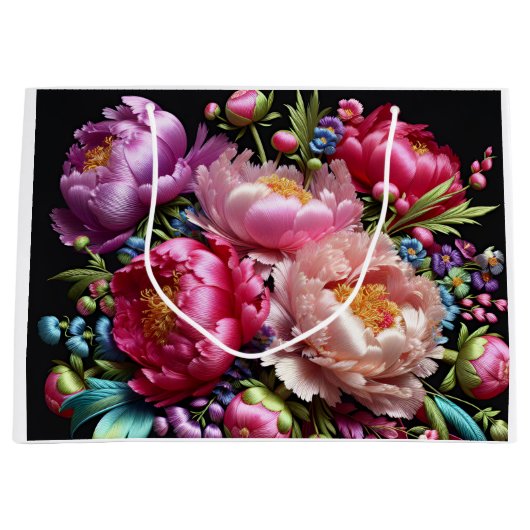 Pinselspitzen mit rosa Band, von Natasha Us Große Geschenktüte (Vorderseite)