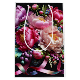 Pinselspitzen mit rosa Band, von Natasha Us Mittlere Geschenktüte