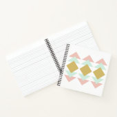 Pinselspitzen und Minze Moderne Geometrische Dreie Notizblock (Innenseite)