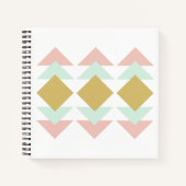 Pinselspitzen und Minze Moderne Geometrische Dreie Notizblock (Vorderseite)