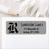 Pinselstahl-Folie mit Monogramm aussehen (Insitu)