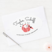 Pinselsticker für Dressmaker-Änderungen Ovaler Aufkleber (Umschlag)