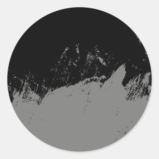 Pinselstrich 2 runder aufkleber (Vorderseite)