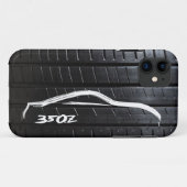 Pinselstrich 350Z mit Reifenprofil Case-Mate iPhone Hülle (Rückseite (Horizontal))