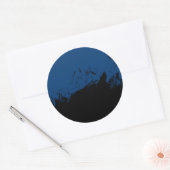 Pinselstrich 8 runder aufkleber (Umschlag)