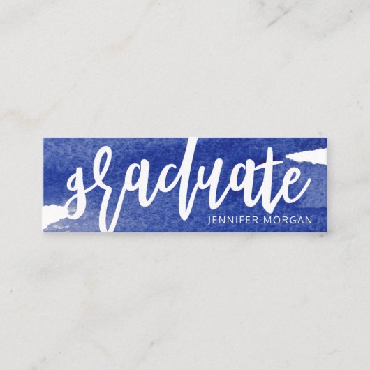 Pinselstrich-Abschluss-Namenskarte Mini Visitenkarte (Vorderseite)