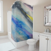 Pinselstrich, Abstrakte Aquarellfarbe Duschvorhang (Beispiel)