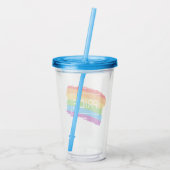 Pinselstrich Acryltrinkbecher (Rückseite)