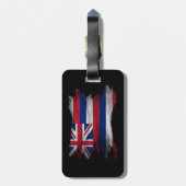 Pinselstrich auf Hawaii, Hawaii-Flagge Gepäckanhänger (Rückseite vertikal)