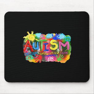 Pinselstrich Autismus-Bewusstsein Akzeptieren Vers Mousepad