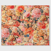 Pinselstrich-Blume Geschenkpapier (Flach)