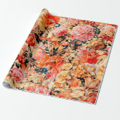 Pinselstrich-Blume Geschenkpapier (Ungerollt)