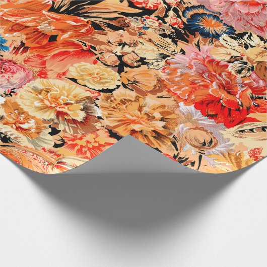 Pinselstrich-Blume Geschenkpapier (Ecke)