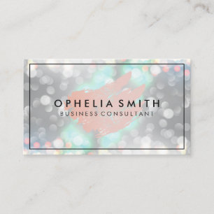 Pinselstrich Bokeh Glitzer Glamour Visitenkarte