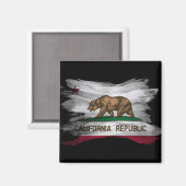 Pinselstrich der Staatsflagge in Kalifornien, Kali Magnet (Vorderseite/Rückseite)