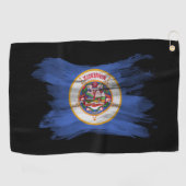 Pinselstrich der Staatsflagge, Minnesota Golfhandtuch (Horizontal)