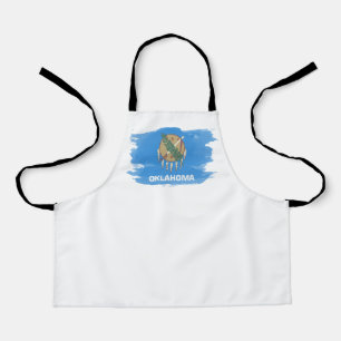 Pinselstrich der Staatsflagge Oklahoma, Oklahoma Schürze