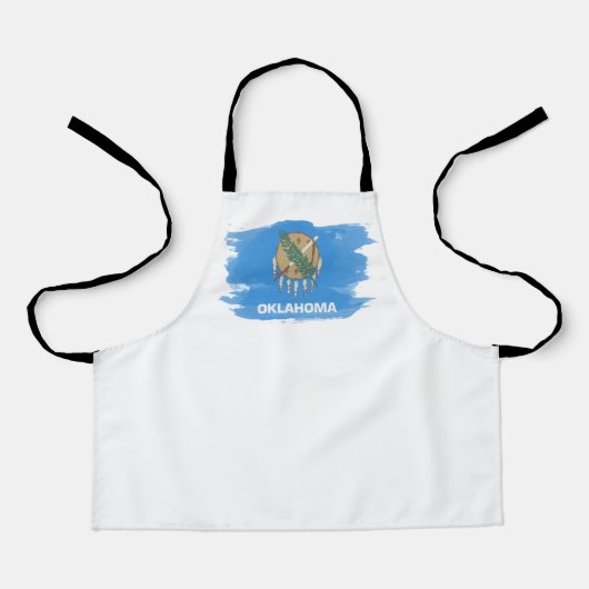 Pinselstrich der Staatsflagge Oklahoma, Oklahoma Schürze (Vorderseite)