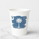 Pinselstrich der Staatsflagge South Carolina, Pappbecher (Vorderseite)