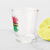 Pinselstrich der Vanuatu-Fahne Schnapsglas (Rechts)