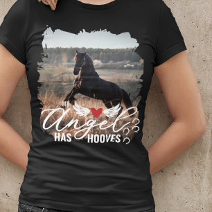 Pinselstrich-Foto Engel hat Hufe Pferd Gedenkstätt T-Shirt