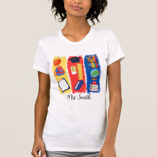 Pinselstrich für die Farbe des Lehrers T-Shirt