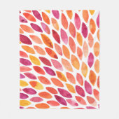 Pinselstrich, gelb und orange fleecedecke (Vorderseite)