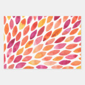 Pinselstrich, gelb und orange geschenkpapier set (Vorderseite)