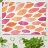 Pinselstrich, gelb und orange geschirrtuch (Gefaltet)