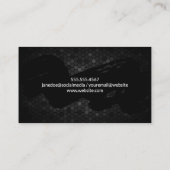 Pinselstrich | Geometrisches metallisches Muster Visitenkarte (Rückseite)