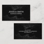 Pinselstrich | Geometrisches metallisches Muster Visitenkarte (Vorne/Hinten)