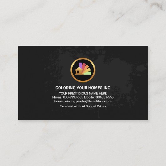 Pinselstrich Graffiti Visitenkarte (Rückseite)