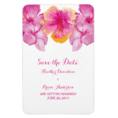 Pinselstrich Hibiskus Floral Save the Date Flexi M Magnet (Vertikal)