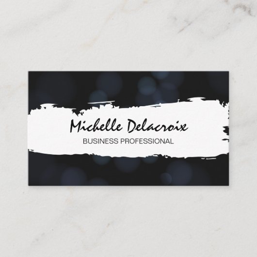 Pinselstrich | Hintergrund von Bokeh Visitenkarte (Vorderseite)