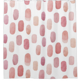 Pinselstrich in Aquarellfarbe. Modernes niedliches Duschvorhang