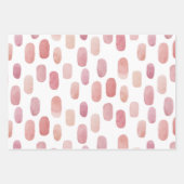 Pinselstrich in Aquarellfarbe. Niedliches Blindmus Geschenkpapier Set (Vorderseite)