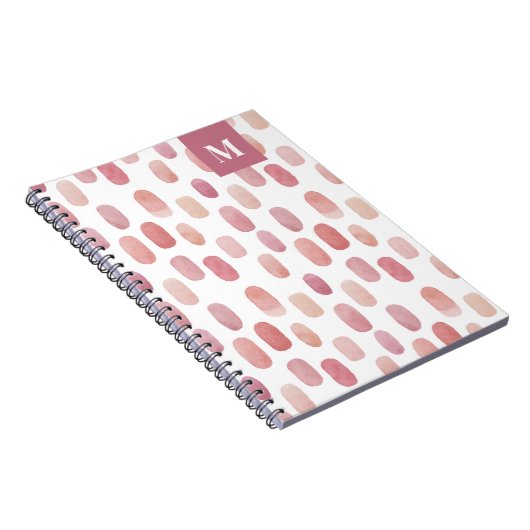 Pinselstrich in Aquarellfarbe. Niedliches Blindmus Notizblock (Rechte Seite)