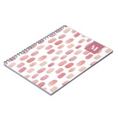 Pinselstrich in Aquarellfarbe. Niedliches Blindmus Notizblock (Linke Seite)