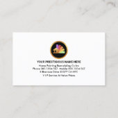 Pinselstrich in Pastellfarben Visitenkarte (Rückseite)