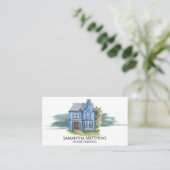 Pinselstrich in Wasserfarben Pinselstrich Stroke Visitenkarte (Stehend Vorderseite)