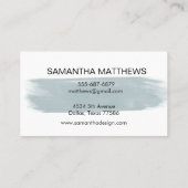 Pinselstrich in Wasserfarben Pinselstrich Stroke Visitenkarte (Rückseite)