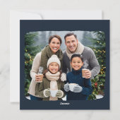 Pinselstrich Kranz Blauer Frohe Weihnachten (Rückseite)