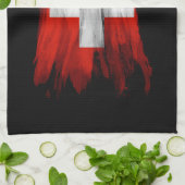 Pinselstrich, Landesflagge Geschirrtuch (Gefaltet)