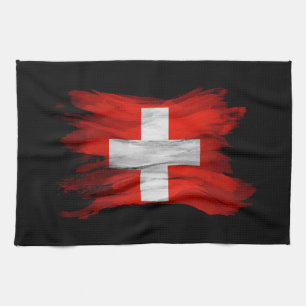 Pinselstrich, Landesflagge Geschirrtuch